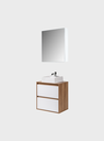 Ver imagem 5 de Gabinete para Banheiro com Cuba e Armario 60cm Mdf Freijo com Branco Dubai - On Móveis