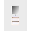Ver imagem 4 de Gabinete para Banheiro com Cuba e Armario 60cm Mdf Freijo com Branco Dubai - On Móveis