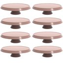 Ver imagem 1 de Conjunto 8 Boleiras com Pedestal 28cm Porta Tortas e Doces Cor Amêndoa Bubble Crippa