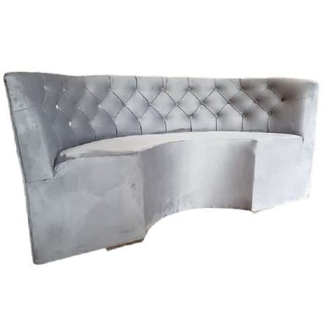 POLTRONA SOFÁ CANTO ALEMÃO EM U 1,82 VELUDO CINZA CAPITONE COSTURADO / SOFA DE CANTO SKU9 O REI DAS 