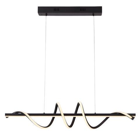 Lustre Pendente Led 45w 3 em 1 Moderno Sala Quarto Preto