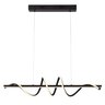 Lustre Pendente Led 45w 3 em 1 Moderno Sala Quarto Preto - 1