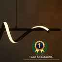 Ver imagem 2 de Lustre Pendente Led 45w 3 em 1 Moderno Sala Quarto Preto