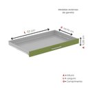 Ver imagem 7 de Mapoteca 10 Gavetas 120,4cm x 122,3cm Aço Cinza Branco/Verde Miró