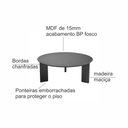 Ver imagem 6 de Mesa de Centro Orgânica Chanfrado Pé Madeira Complementos Preto