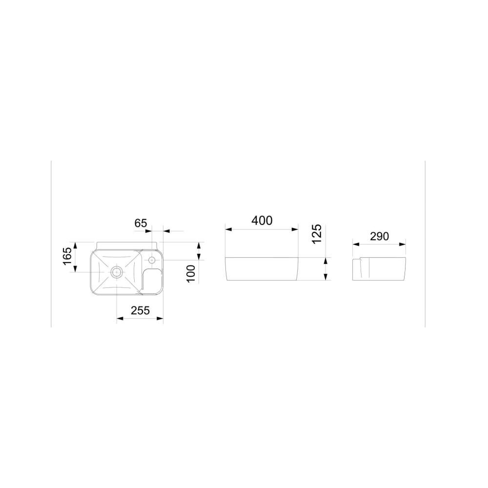 Lavatorio de Apoio/suspenso Eco 41x30 Branco - Celite - 3