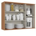 Ver imagem 5 de Armário de Cozinha Aéreo Modulado 100% MDF 3 Portas 120cm Princess Yescasa Freijó/Areia Bege