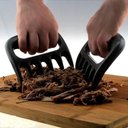 Ver imagem 3 de Kit 2 Desfiador Cortador Carne Garfo Garra Urso Churrasco Frango Assada Pegador Gourmet Prático