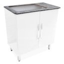 Ver imagem 1 de Mesa Balcão Cooktop Cozinha 4 Bocas Luanda Branco Mármore