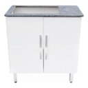 Ver imagem 2 de Mesa Balcão Cooktop Cozinha 4 Bocas Luanda Branco Mármore