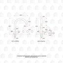 Ver imagem 6 de Torneira Para Banheiro Misturador Duplo Comando Choró Pingoo.casa - Dourado Rose