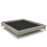 Cama Queen Base Box 158x198cm Pés de Ferro Cold P02 Linho Bege - Mpozenato - 1