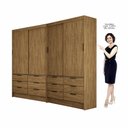 Ver imagem 3 de Closet Casal Duplo Sevilha 4 Portas 12 Gavetas Carioca Móveis