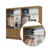 Closet Casal Duplo Sevilha 4 Portas 12 Gavetas Carioca Móveis - 6