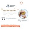 Kit Potes de Vidro Mantimentos 500ml com Tampa Bambu 4 Pçs - 5