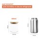 Kit Potes de Vidro Mantimentos 500ml com Tampa Bambu 4 Pçs - 3