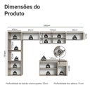Ver imagem 3 de Armário de Cozinha Completa 340 Cm Suspenso Nice Madesa 02 Crema