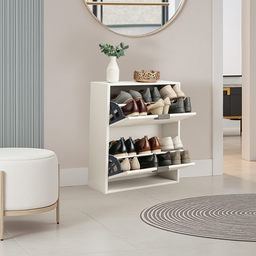 Porta Sapatos Decorativo Organizador 2 Portas Basculantes Mdf Quarto Sala Banheiro Suporte Versatil - 4