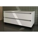 Ver imagem 1 de Gabinete de Banheiro BN3603 2 Gavetas c/ Rodízio cor Branco - Tecno Mobili