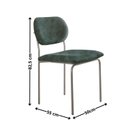 Ver imagem 2 de Conjunto com 2 Cadeiras em Metal Bless Verde Jade/Prata