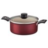 Caçarola Turim Tramontina em Alumínio Vermelho com Revestimento Interno Antiaderente 22cm Tramontina - 1