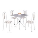 Ver imagem 2 de Conjunto para Sala de Jantar com 4 Cadeiras Lívia Arabesco/Branco
