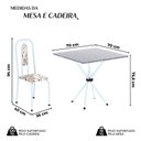 Ver imagem 6 de Conjunto para Sala de Jantar com 4 Cadeiras Lívia Arabesco/Branco