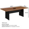 Mesa de Reunião Escritório 1,8m x 0,9m Caixa de Tomadas 30mm Cor:Nogal - 8