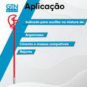 Ver imagem 4 de Misturador de Argamassa Metalsul 50cm 3/8 para Mandril Vermelho