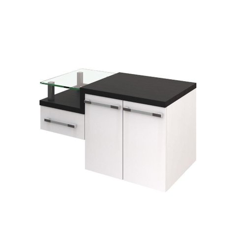 Gabinete Armario para Banheiro Legno 830 (somente Balcao) Branco Chess C-preto Ônix