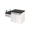Ver imagem 1 de Gabinete Armario para Banheiro Legno 830 (somente Balcao) Branco Chess C-preto Ônix