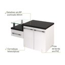 Ver imagem 3 de Gabinete Armario para Banheiro Legno 830 (somente Balcao) Branco Chess C-preto Ônix