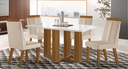 Ver imagem 1 de Conjunto de Jantar Mesa Florença 160CMX80CM Tampo 4 Cadeiras Florença Creme