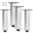 Ver imagem 1 de Kit 4 Pé Alumínio 17cm Fosco Cozinha Móveis 40x40 Regulável
