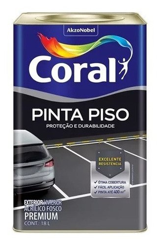 Tinta Coral Pinta Piso/parede/teto/muro 18 Litros Escolha a Cor..:preto - 2