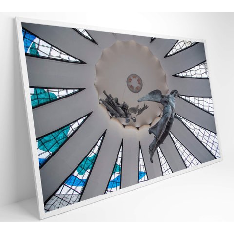 Quadro Anjos Suspensos Catedral de Brasília Decor&quadros Cid053 60x90 Cm Vidro Acrílico