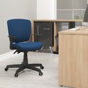 Ver imagem 2 de Kit 3 Cadeiras de Escritório Executiva Office Giratória Preto Baixa Flexi P03 Poliéster Azul - Lyam