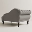 Ver imagem 4 de Chaise Recamier 150 Cmem Veludo Pés Luis Xv Capitonê de Luxo