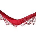 Ver imagem 2 de Rede de Dormir Casal Balanço de Algodão Reforçada 3,80m x 1,50m Varias Cores:Vermelha