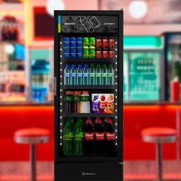 Visa Cooler Refrigerador de Bebidas Vertical 2 a 8ºc 370/403l Vb40ah 127v All Black Metalfrio - 6
