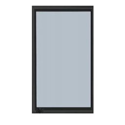Janela capelinha em alumínio preto classic - 120X80 - 3