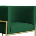 Ver imagem 3 de Poltrona Luana Veludo Verde Base Metálica Dourada - Vallisa Decor