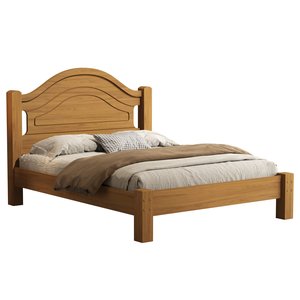 Cama 100% Mdf Isis Casal Estrado Reforçado Painel Inteiriço:nature