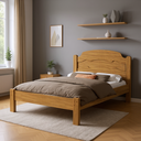 Ver imagem 1 de Cama de Casal em Madeira Mdf Iris Reforçada Estilo Moderno para Quarto Tradicional:nature