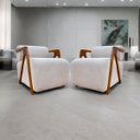 Ver imagem 2 de Kit 2 Poltronas Decorativas para Sala Chloe Bouclé Persa Premium