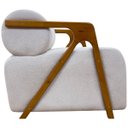 Ver imagem 4 de Kit 2 Poltronas Decorativas para Sala Chloe Bouclé Persa Premium