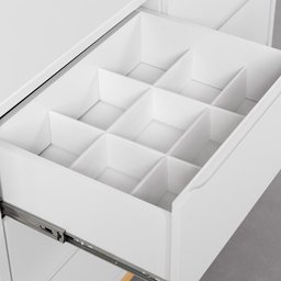 Kit Quarto Theo com Pés Square Mel - Berço + Cômoda 6 Gavetas + Guarda-Roupa 3 Portas - Branco Abra  - 5