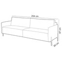 Ver imagem 6 de Sofá 3 Lugares para Sala de Estar Living 204cm Industrial Italy F04 Linho Cru - Lyam Decor