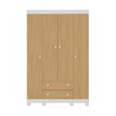 Ver imagem 7 de Guarda-roupa Infantil 122cm 4 Portas e 2 Gavetas Allegra Multimóveis Mp4443 Branco/madeirado