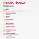 Ver imagem 3 de Mesa Olímpia 120cm Mdf Vidro Canto Copo Com 4 Cadeiras